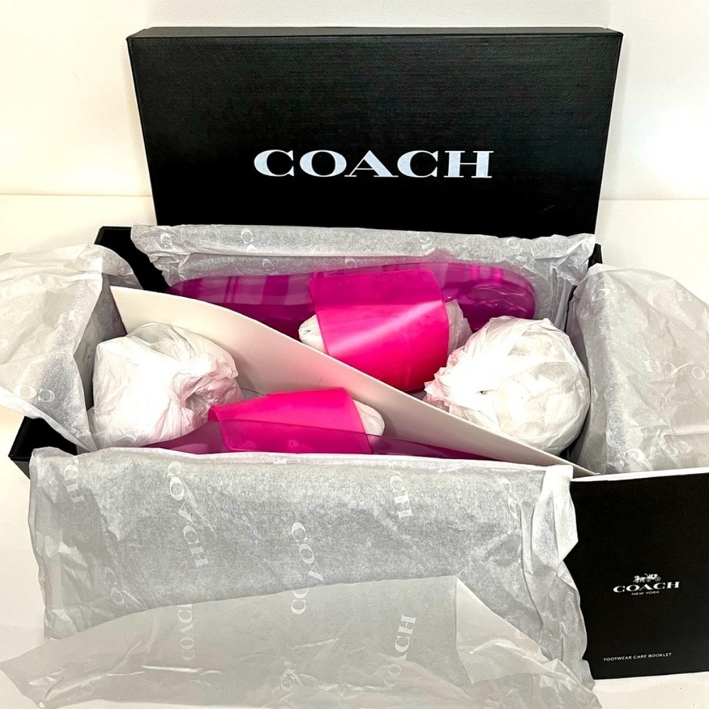 Coach Pink Ulyssa Jelly Slides Size 5